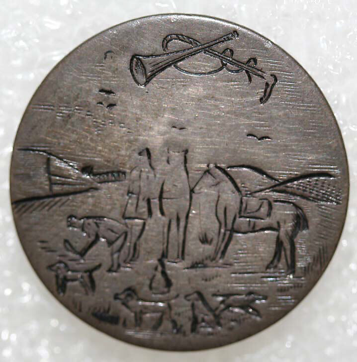 Button, metal, British