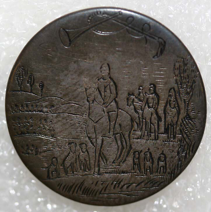 Button, metal, British