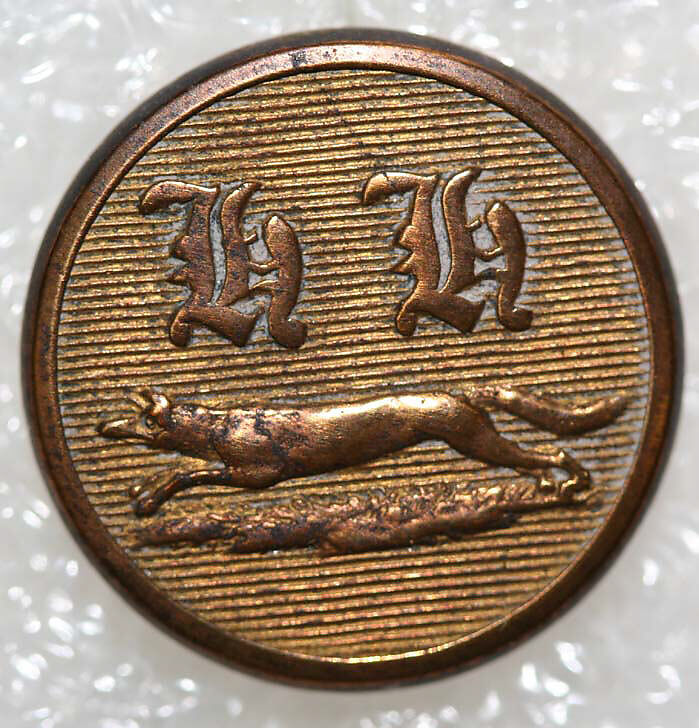 Button, metal, British