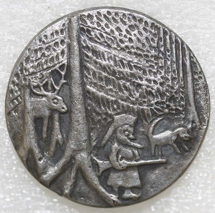 Button, metal, probably European