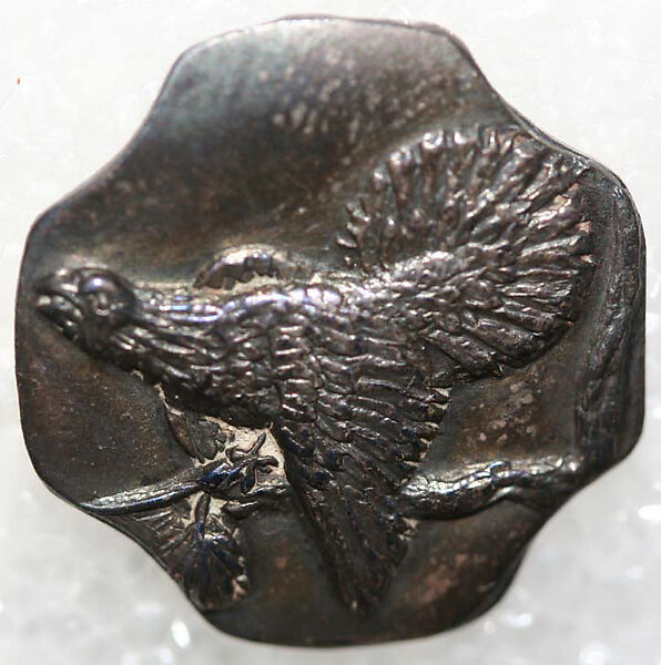 Button, metal, German