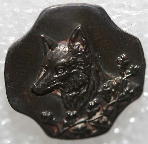 Button, metal, German