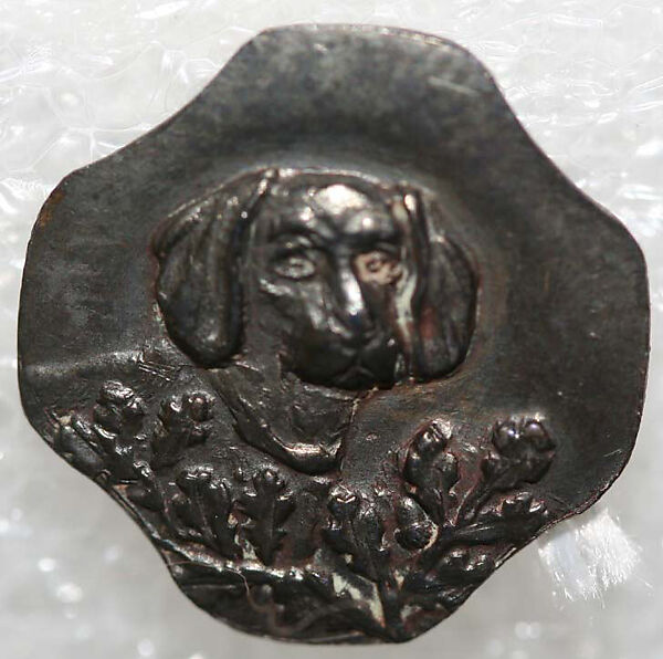 Button, metal, German