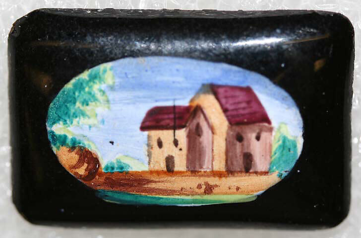 Button, enamel, French