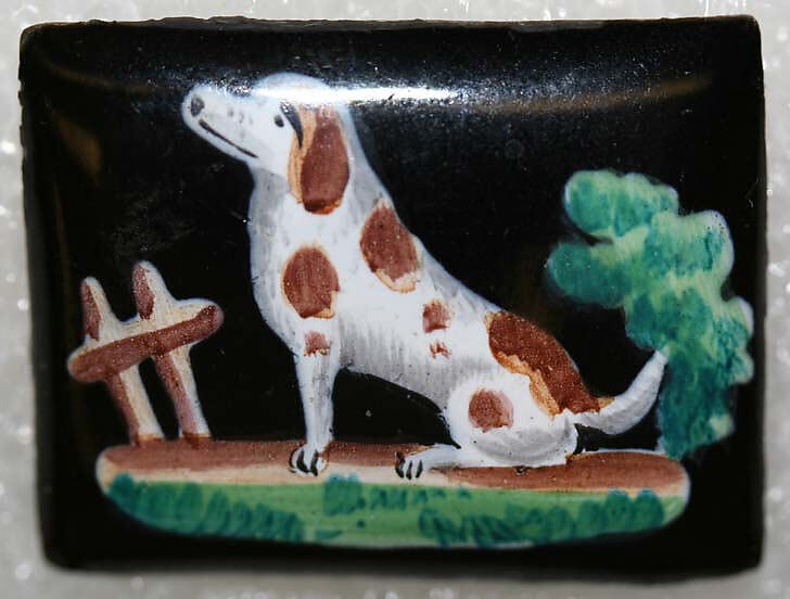 Button, enamel, French