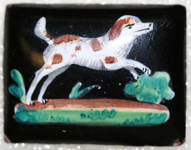 Button, enamel, French