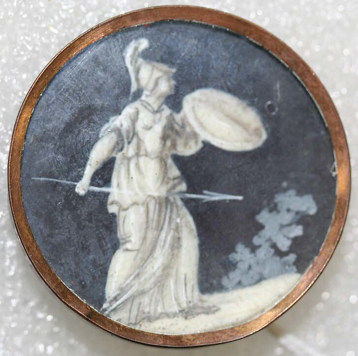 Button, ivory, glass, French