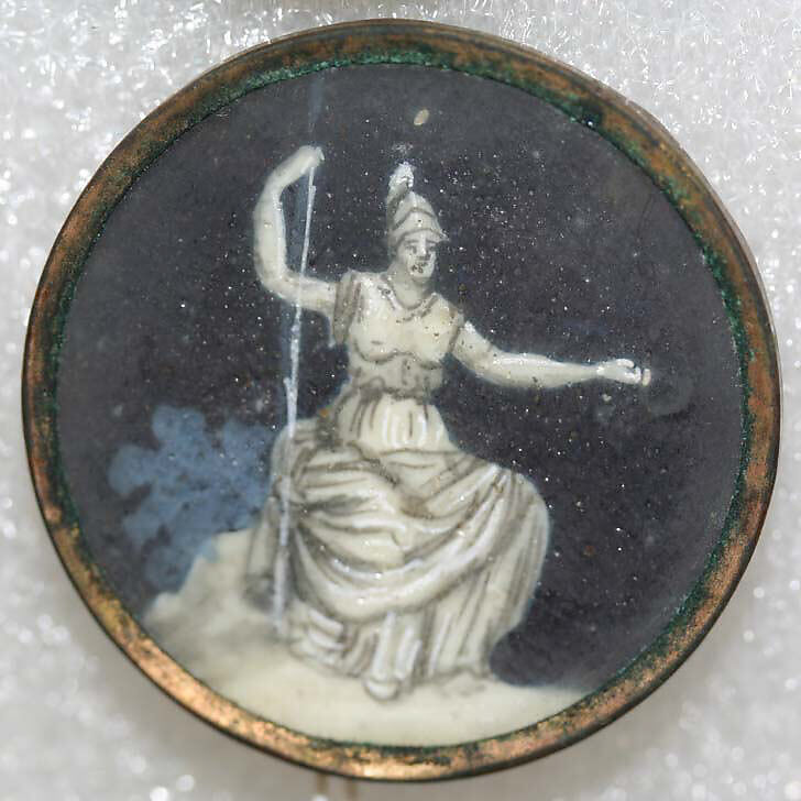 Button, ivory, glass, French