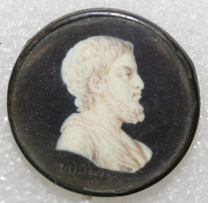 Button, grisaille, glass, French