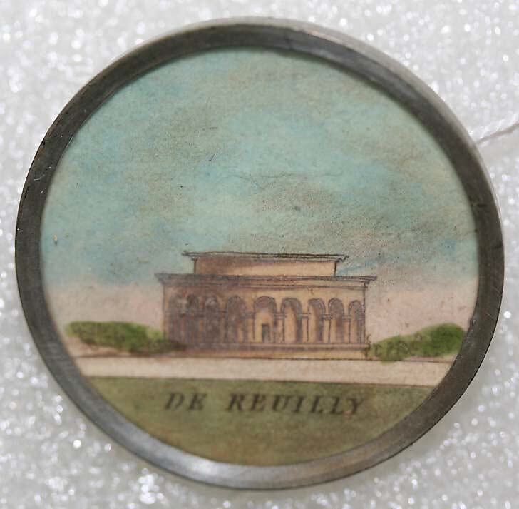 Button, watercolor, French