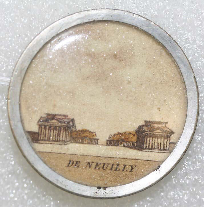 Button, watercolor, French