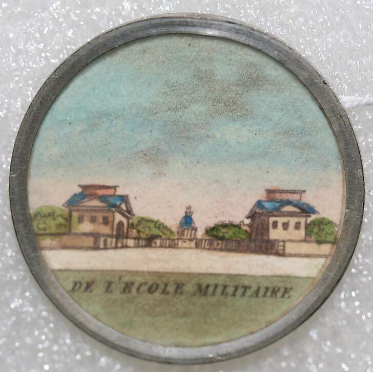 Button, watercolor, French