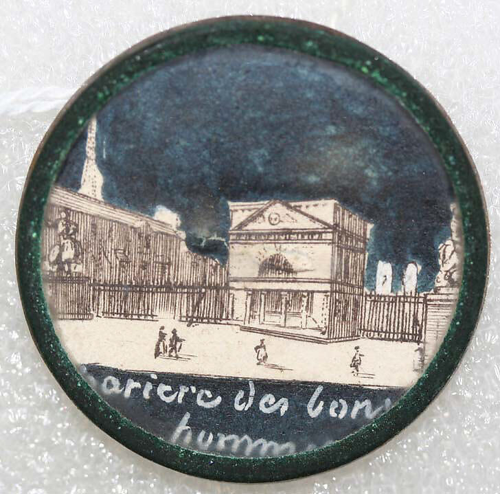 Button, watercolor, French