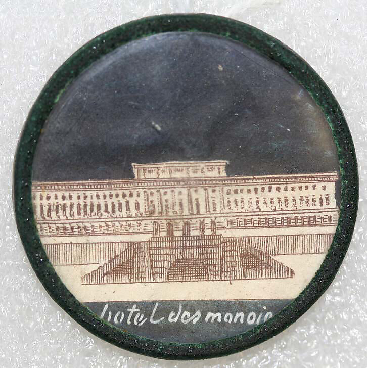 Button, watercolor, French