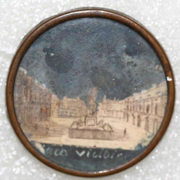 Button, watercolor, French