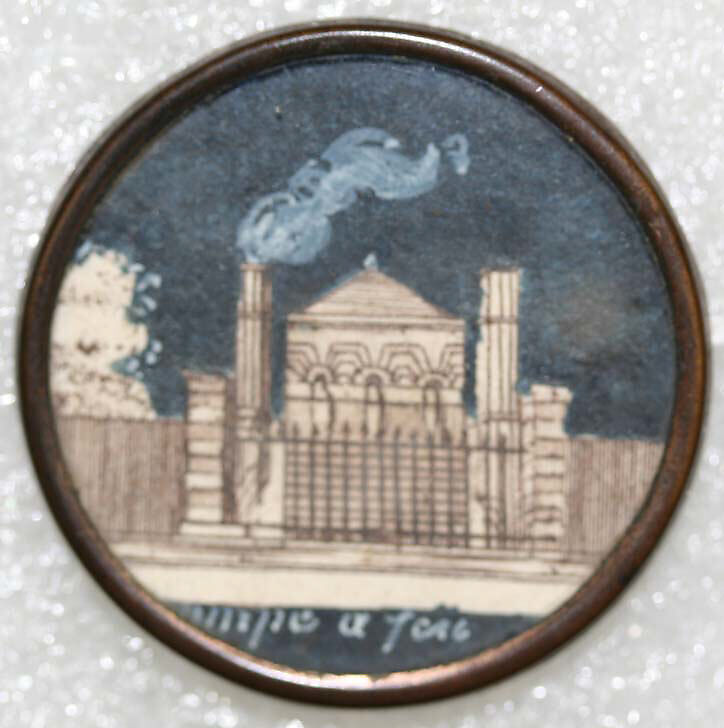 Button, watercolor, French