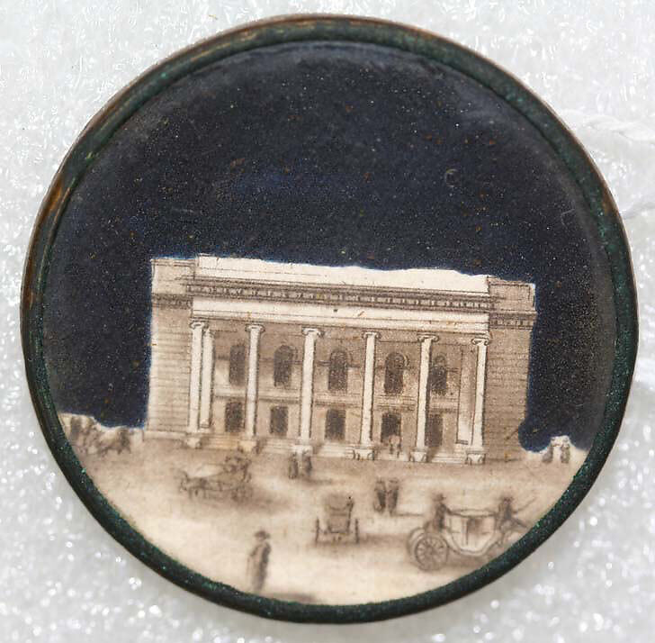 Button, watercolor, French