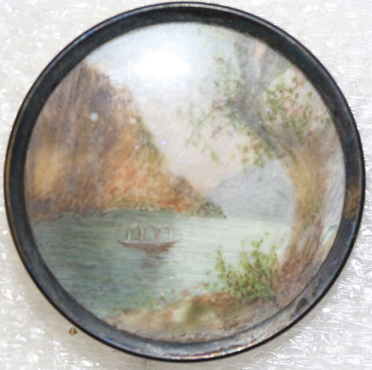 Button, ivory, metal, French