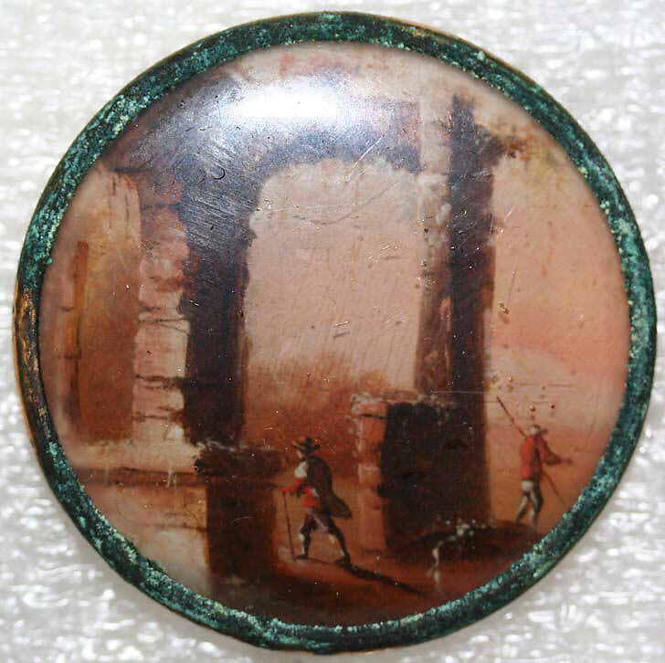 Button, ivory, metal, French