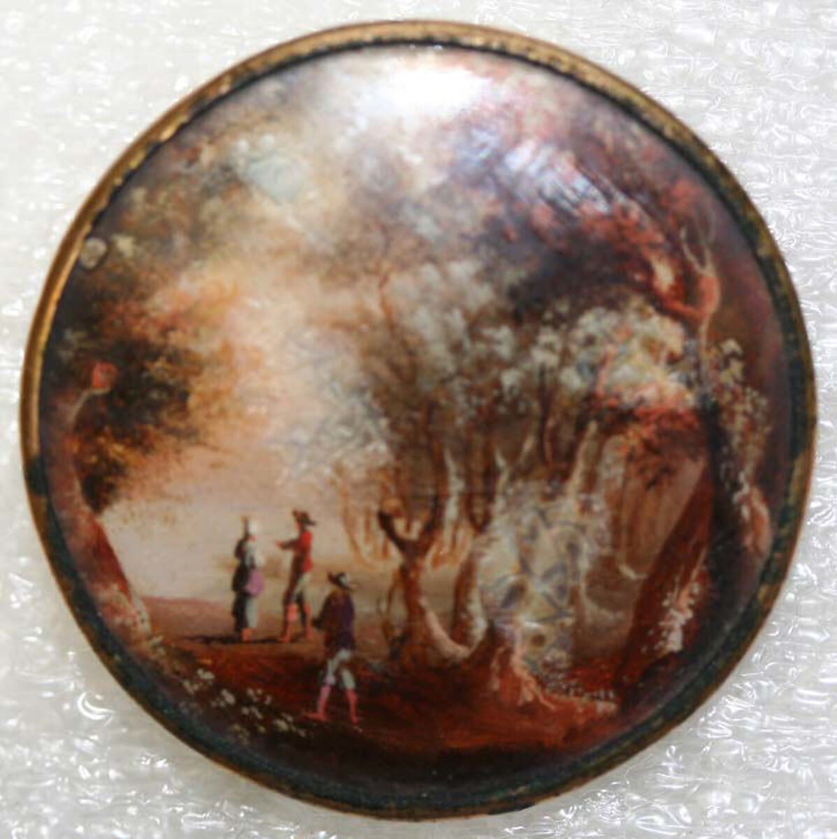 Button, ivory, metal, French