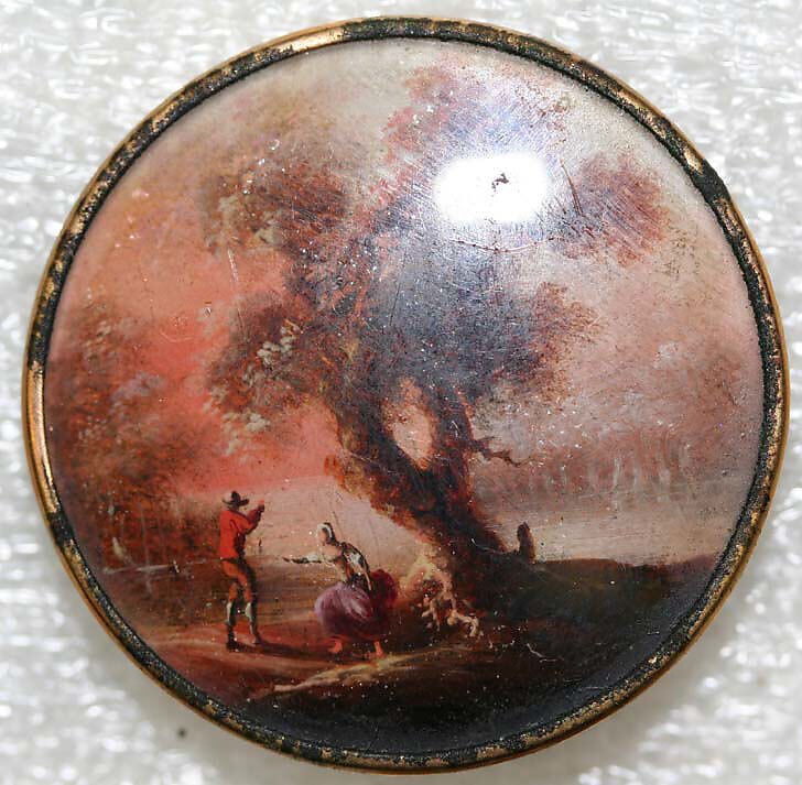 Button, ivory, metal, French