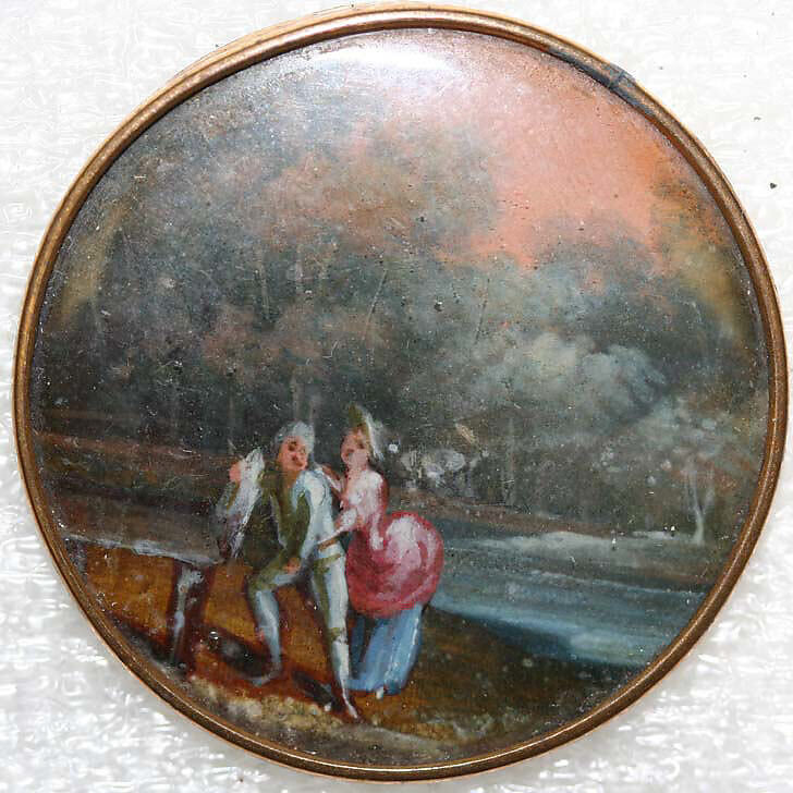 Button, ivory, metal, French