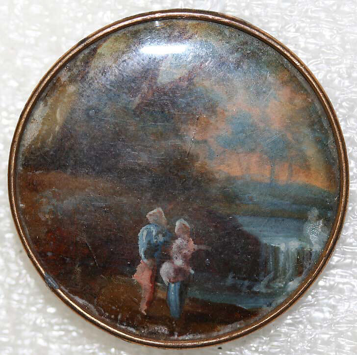 Button, ivory, metal, French