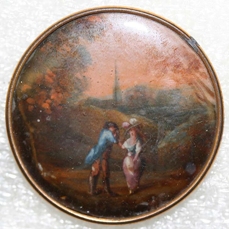 Button, ivory, metal, French