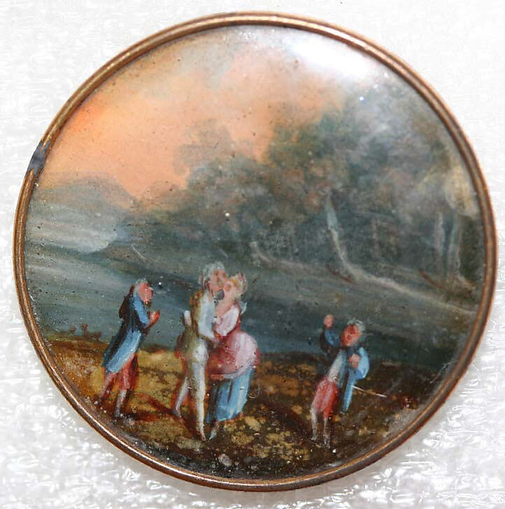 Button, ivory, metal, French