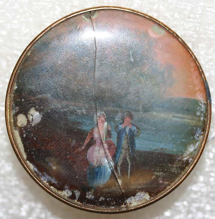 Button, ivory, metal, French