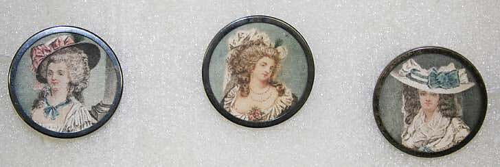 Button, glass, French 