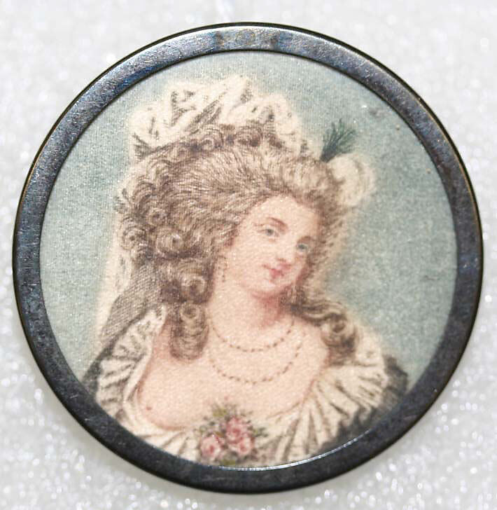 Button, glass, French