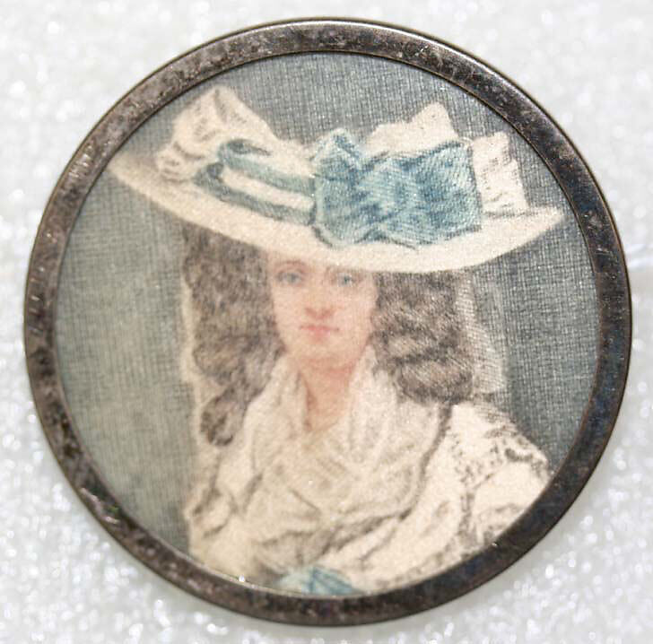 Button, glass, French