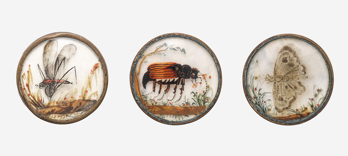 Button, glass, French 
