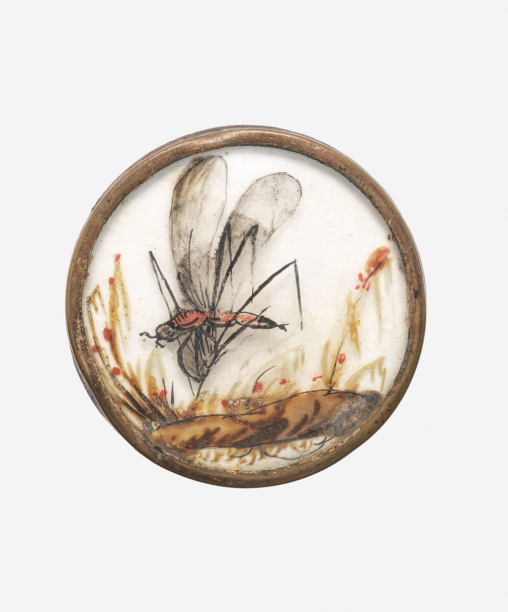 Button, glass, French