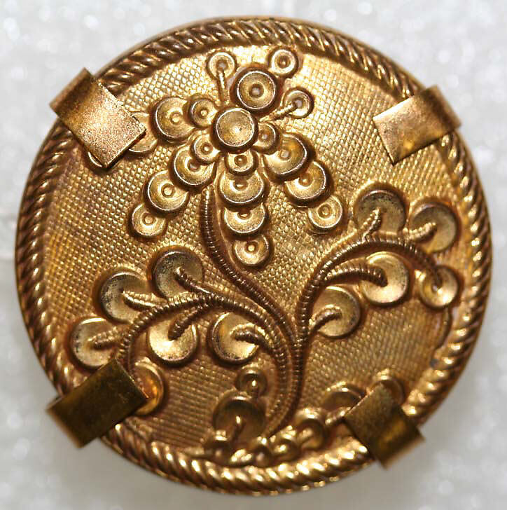 Button, wood, bone, metal, French