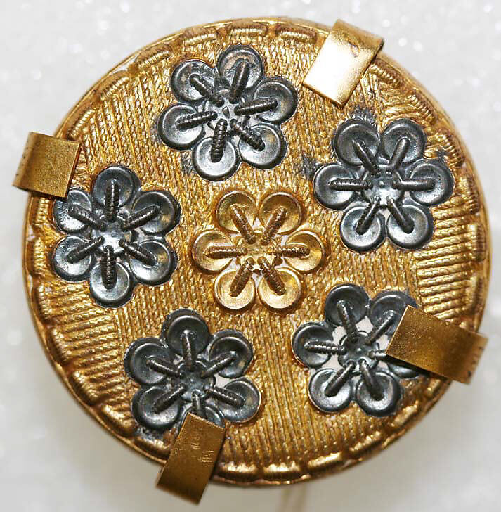 Button, wood, bone, metal, French