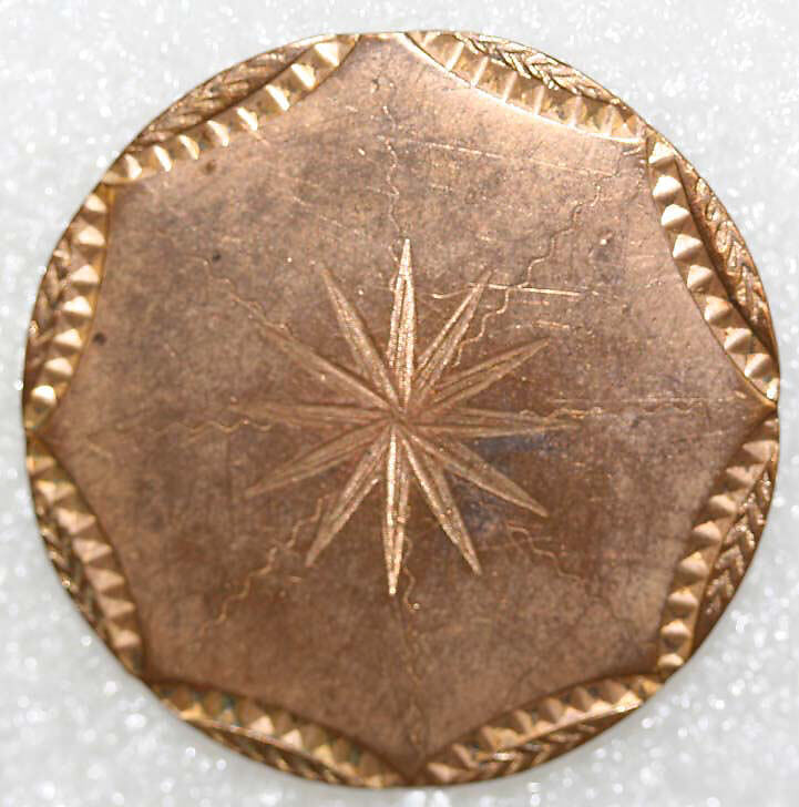 Button, wood, bone, American
