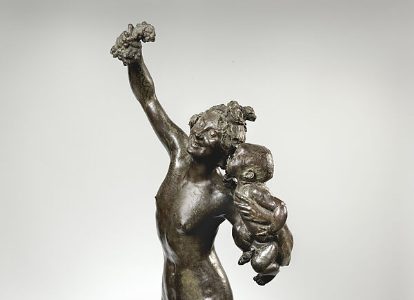 Bacchante and Infant Faun, Frederick William MacMonnies (American, New York 1863–1937 New York), Bronze, American