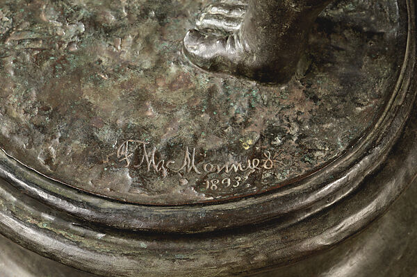 Bacchante and Infant Faun, Frederick William MacMonnies (American, New York 1863–1937 New York), Bronze, American