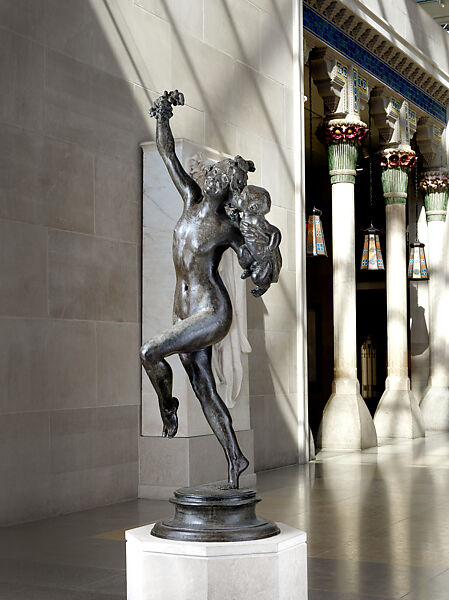 Bacchante and Infant Faun, Frederick William MacMonnies (American, New York 1863–1937 New York), Bronze, American