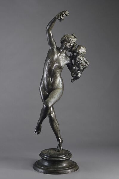 Bacchante and Infant Faun, Frederick William MacMonnies (American, New York 1863–1937 New York), Bronze, American 