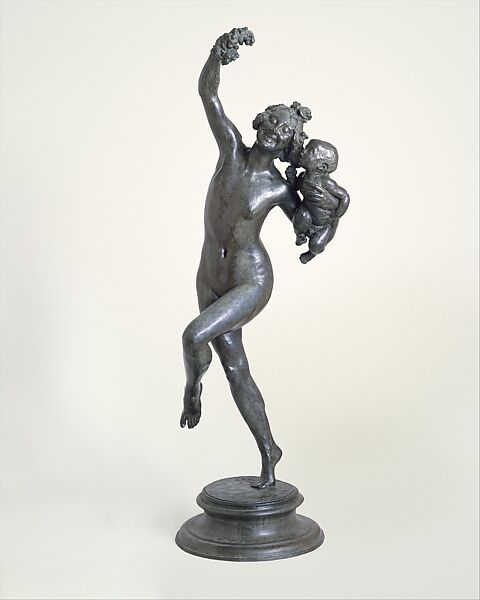 Bacchante and Infant Faun, Frederick William MacMonnies (American, New York 1863–1937 New York), Bronze, American