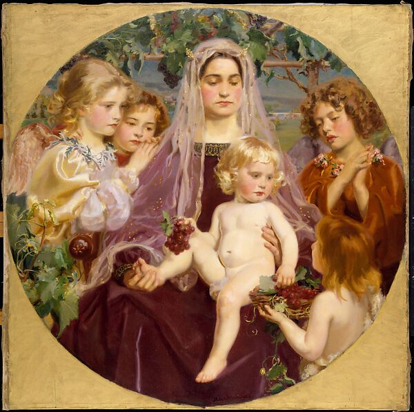 Madonna of Giverny, Frederick William MacMonnies (American, New York 1863–1937 New York), Oil on canvas, American 