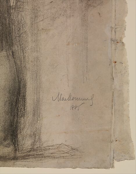 Standing Female Nude, Frederick William MacMonnies (American, New York 1863–1937 New York), Graphite on paper, mounted on board, American