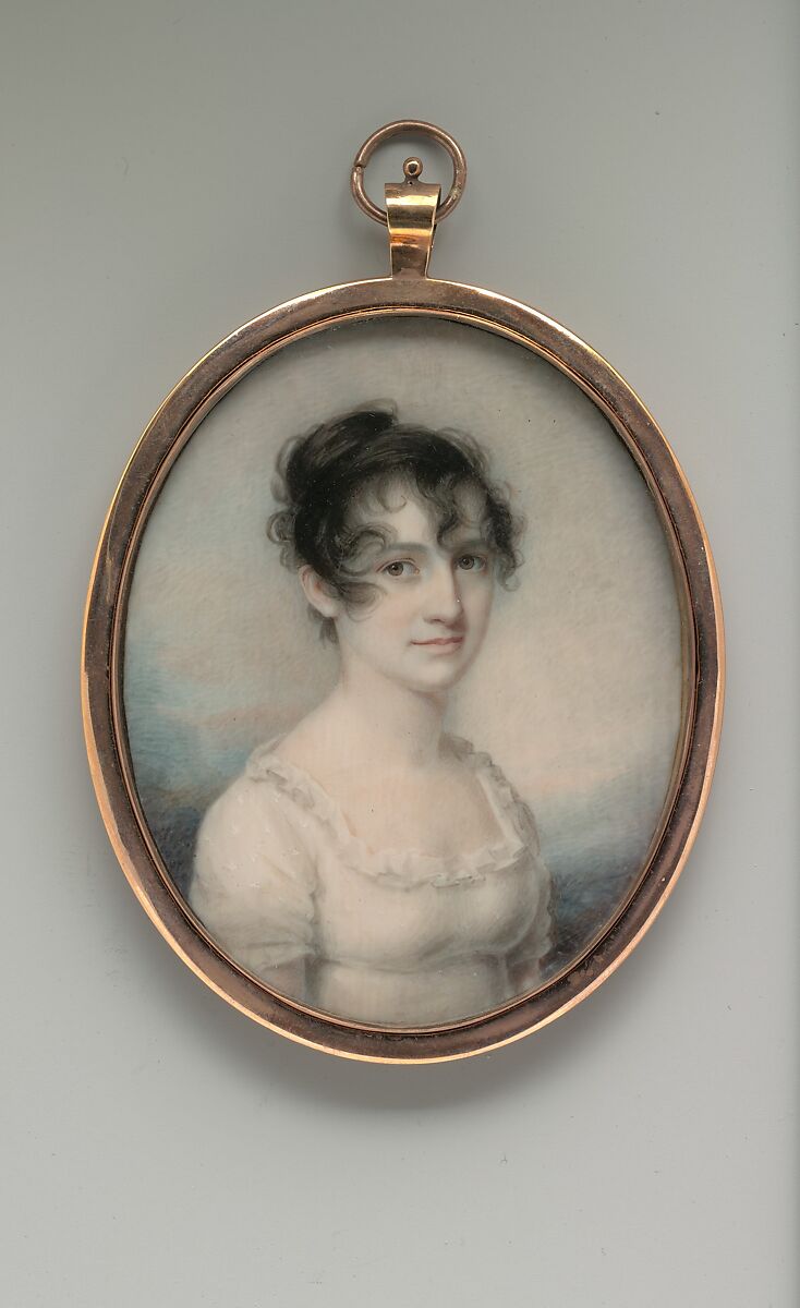 Mrs. Robert Macomb (Mary Cornell Pell ), Edward Greene Malbone (1777–1807), Watercolor on ivory, American 