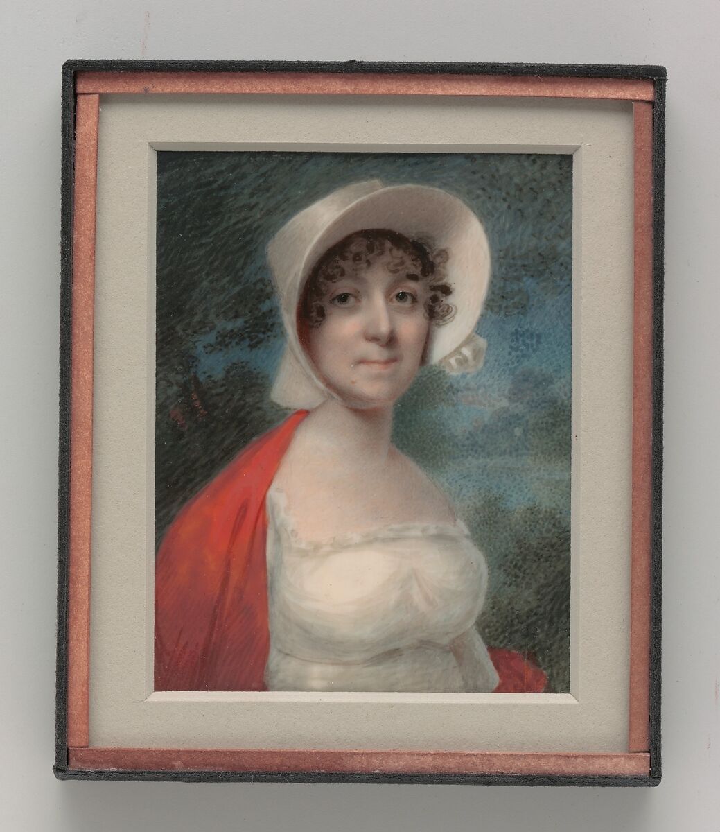 Portrait of a Lady, Watercolor on ivory, American 
