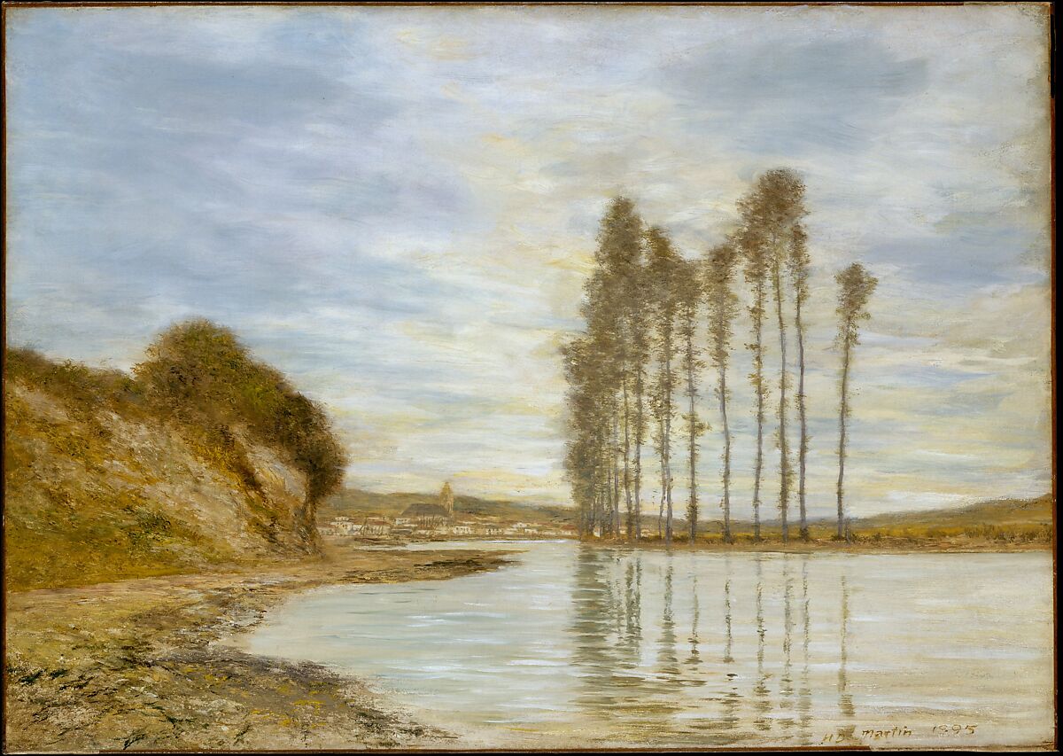 View on the Seine: Harp of the Winds, Homer Dodge Martin (American, Albany, New York 1836–1897 St. Paul, Minnesota), Oil on canvas, American 