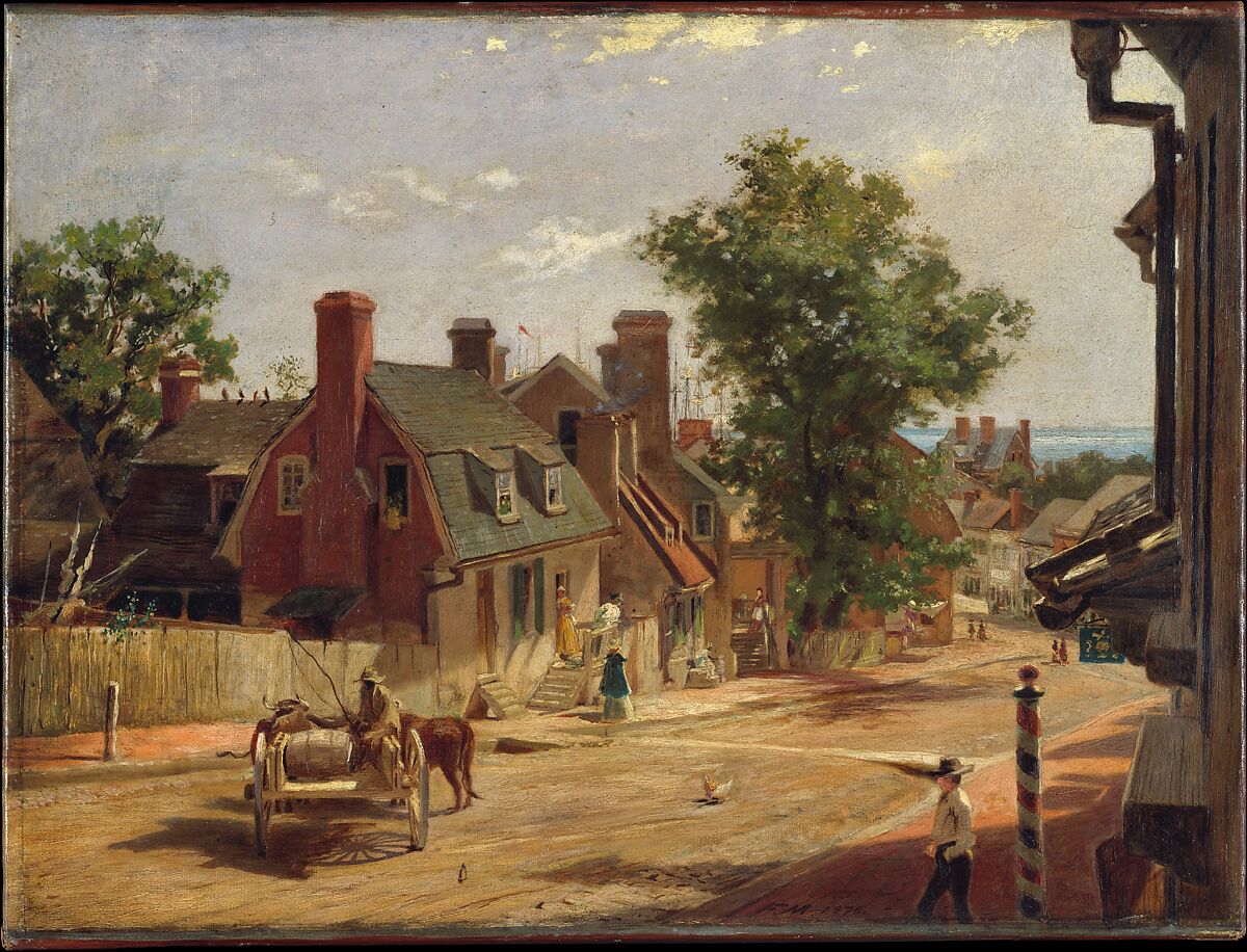 Old Annapolis, Francis Street, Francis Blackwell Mayer (American, Baltimore, Maryland 1827–1899 Annapolis, Maryland), Oil on canvas, American 