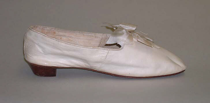 Wedding slippers, leather, silk, American 